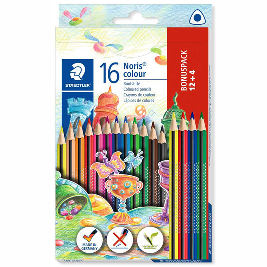 STAEDTLER Farbstifte Noris Color dreikant 12 Stück + 4 GRATIS -BONUSPACK-
