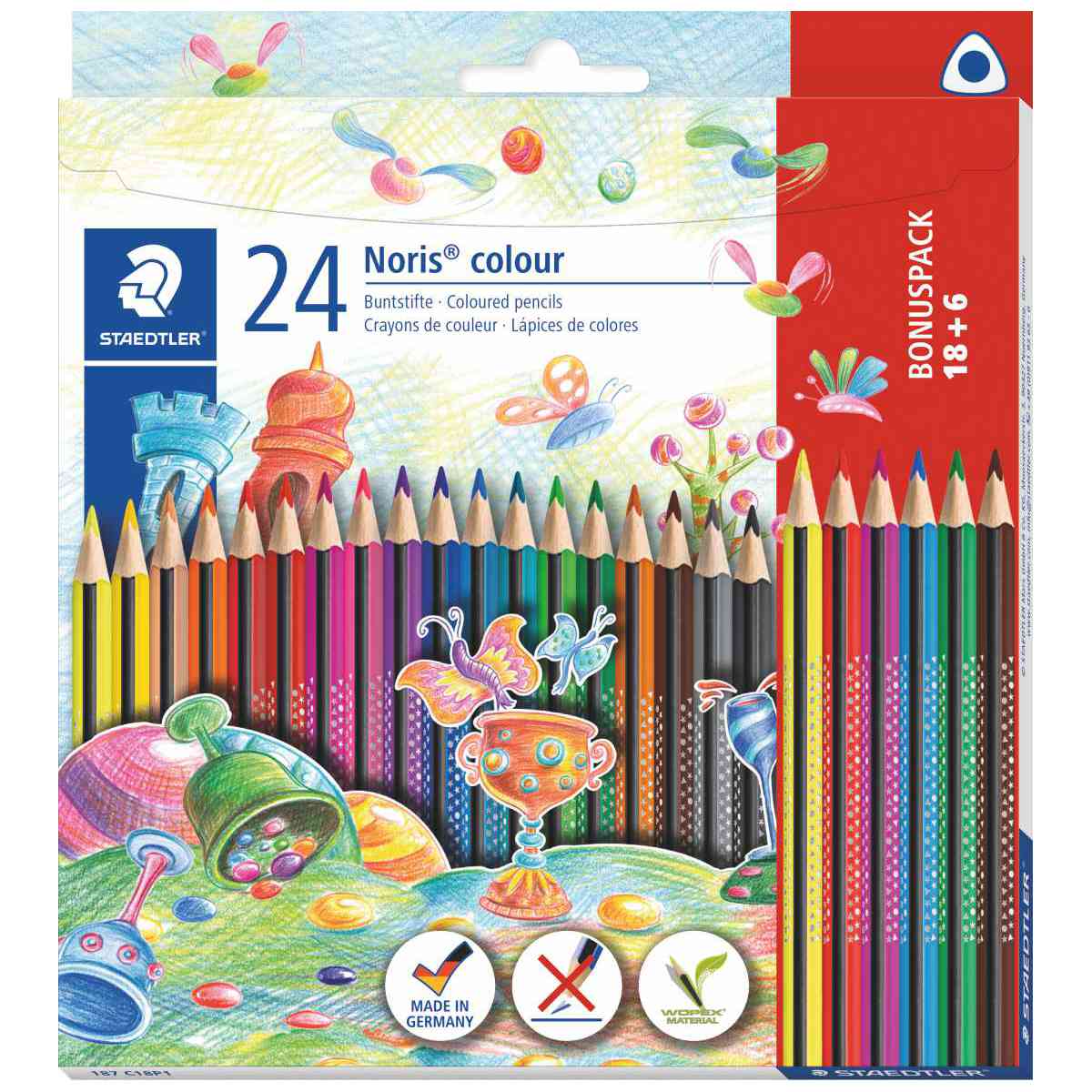 STAEDTLER Farbstifte Noris Color dreikant 18 Stück + 4 GRATIS -BONUSPACK-