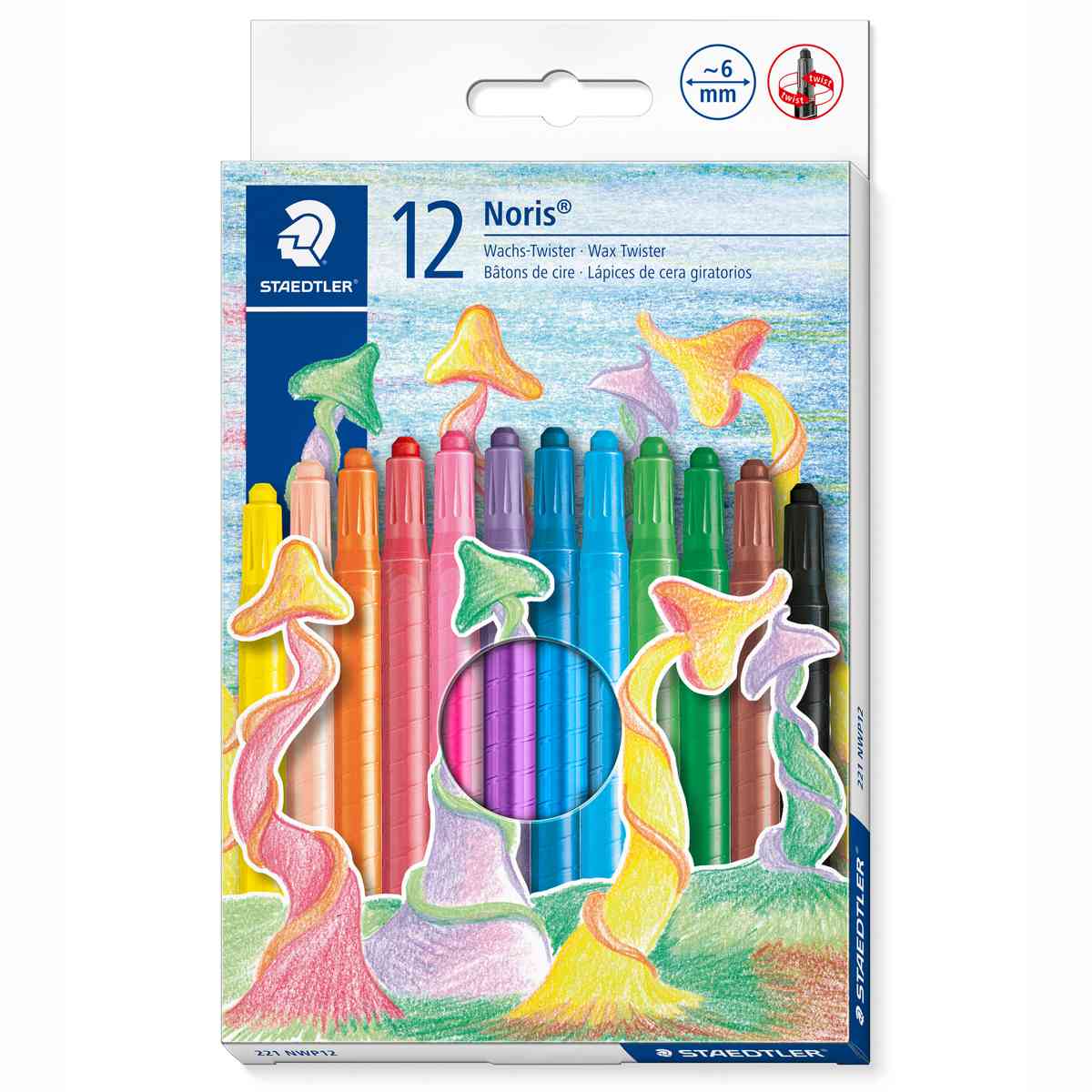 STAEDTLER Wachsmalkreide Wachs Twister 221NWP12 12 Stück