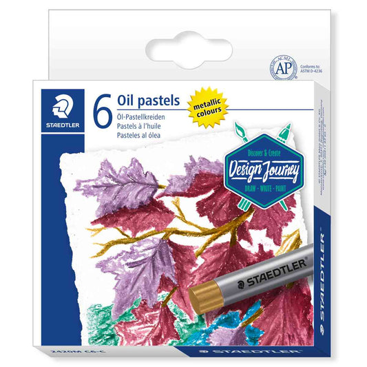 STAEDTLER Ölpastellkreide Metallic 11mm 6 Stück wasserfest