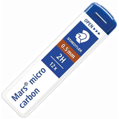 STAEDTLER Druckbleistiftmine 0,5mm 2H 12 Stück