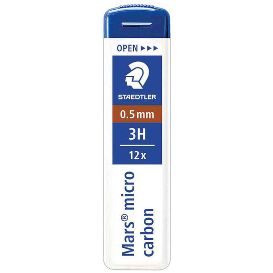 STAEDTLER Druckbleistiftmine 0,5mm 3H 12 Stück