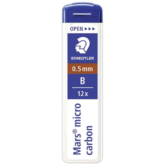 STAEDTLER Druckbleistiftmine 0,5mm B 12 Stück