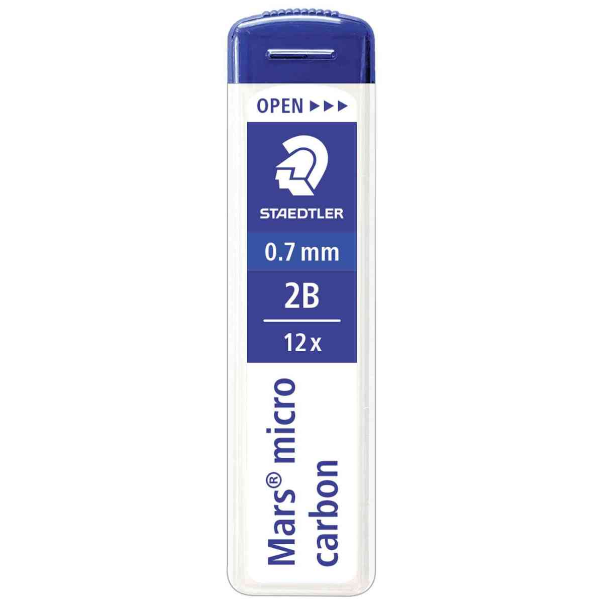 STAEDTLER Druckbleistiftmine 0,7mm 2B 12 Stück