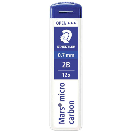 STAEDTLER Druckbleistiftmine 0,7mm 2B 12 Stück