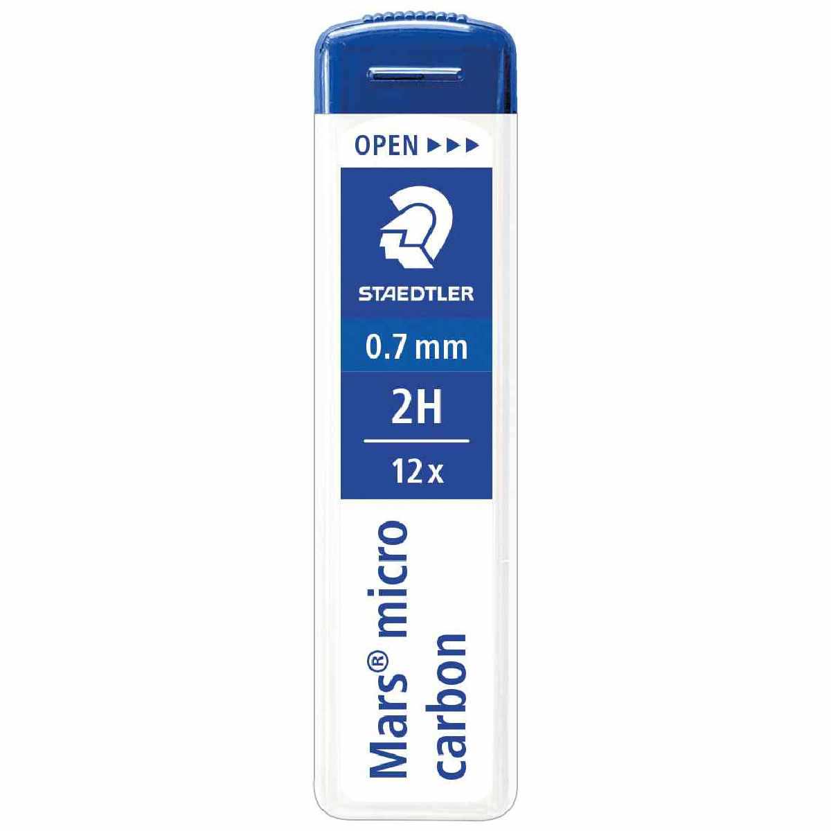 STAEDTLER Druckbleistiftmine 0,7mm 2H 12 Stück