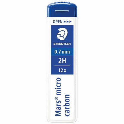 STAEDTLER Druckbleistiftmine 0,7mm 2H 12 Stück