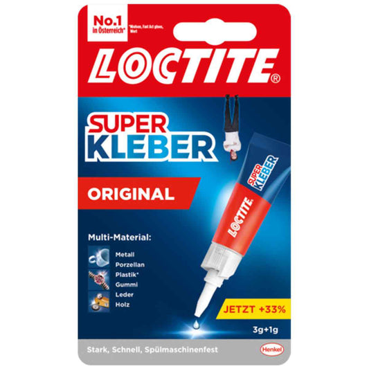 LOCTITE Superkleber Sekundenkleber Alleskleber flüssig 3+1g