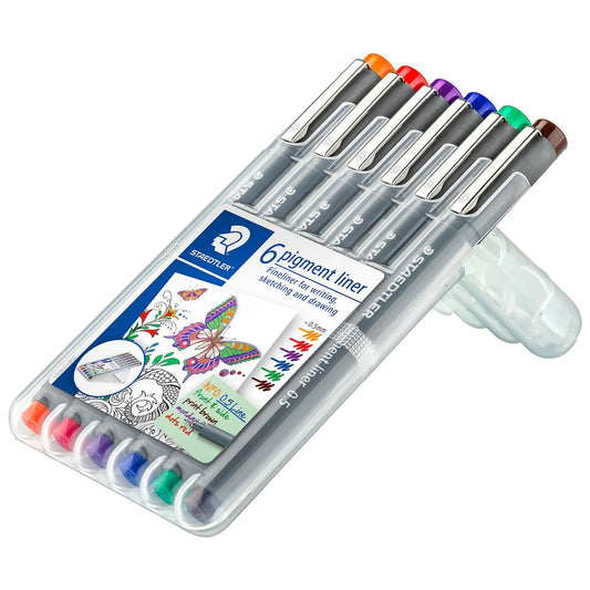 STAEDTLER Pigment Liner 308 0,5mm 6 verschiedene Farben