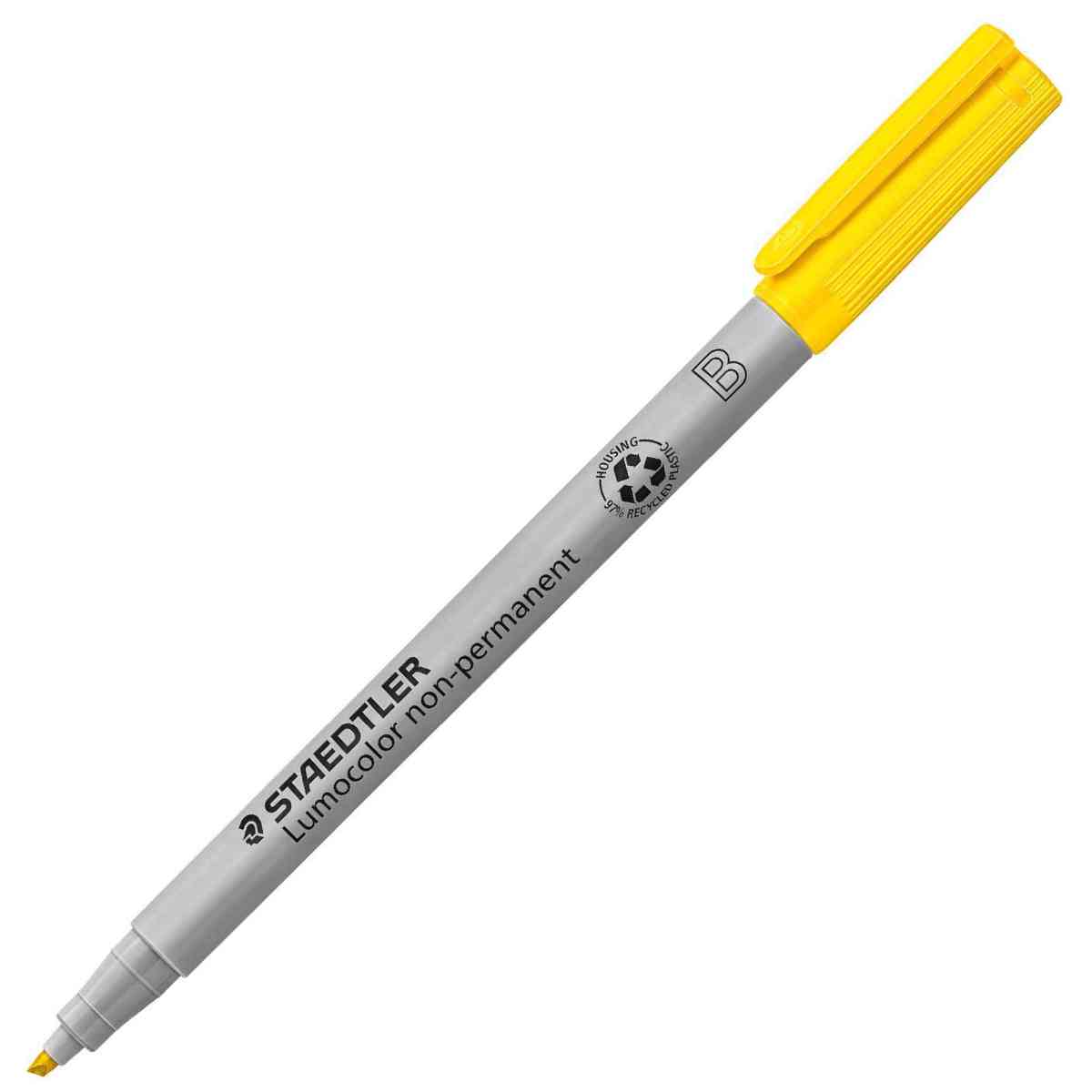 STAEDTLER Folienstift Lumocolor 312 B 1-2,5mm non permanent gelb
