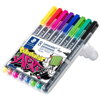 STAEDTLER Folienstift M 317 Lumocolor permanent 8 Stück -SONDERFARBEN-