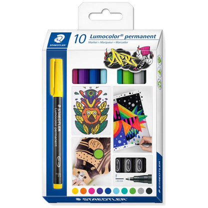 STAEDTLER Folienstift M 317 Lumocolor permanent 10 Stück -SONDERFARBEN-