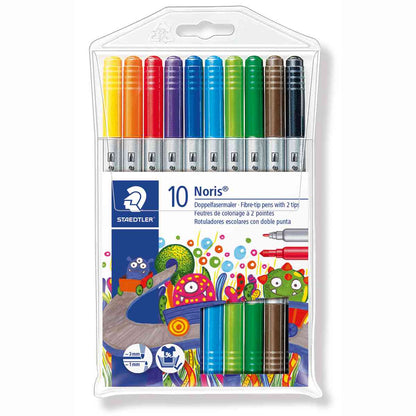 STAEDTLER Filzstifte Doppelfasermaler 10 Farben