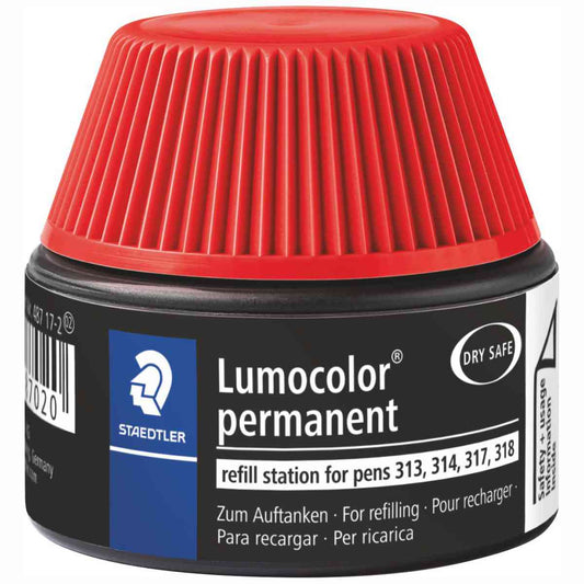 STAEDTLER Refill Station / Nachfülltinte 487 17 für Lumocolor permanent rot