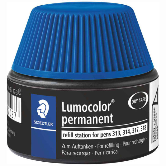 STAEDTLER Refill Station / Nachfülltinte 487 17 für Lumocolor permanent blau
