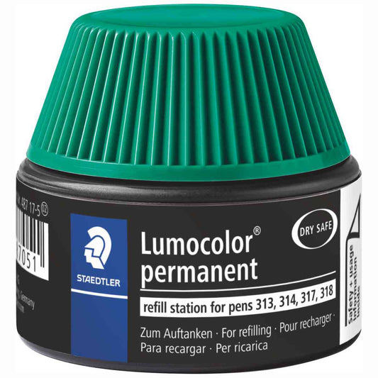 STAEDTLER Refill Station / Nachfülltinte 487 17 für Lumocolor permanent grün