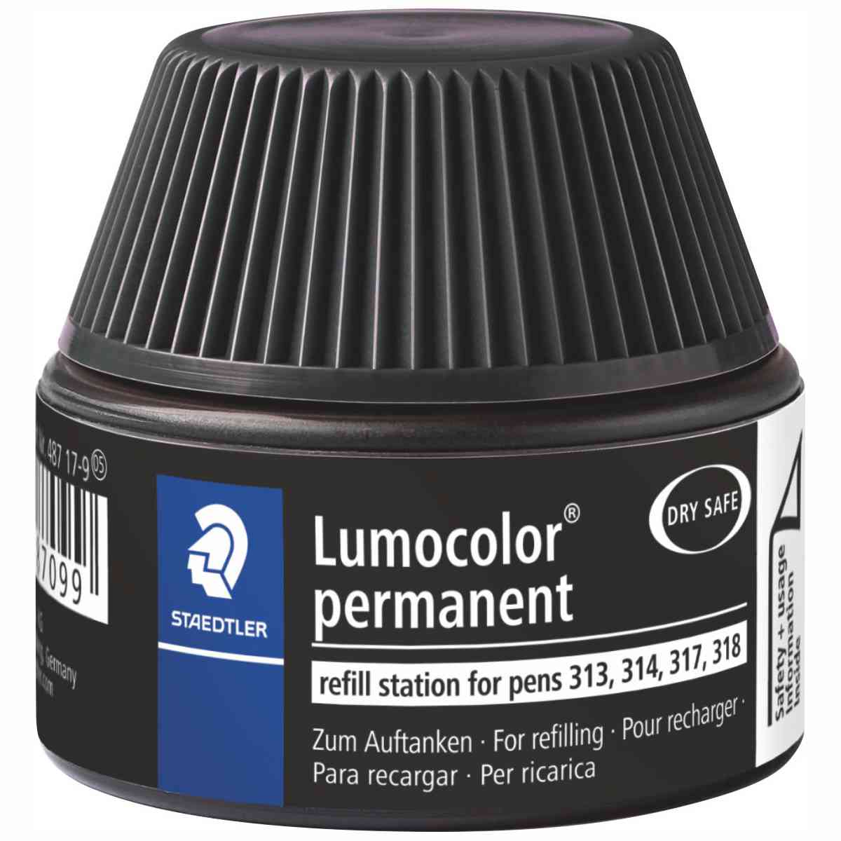 STAEDTLER Refill Station / Nachfülltinte 487 17 für Lumocolor permanent schwarz