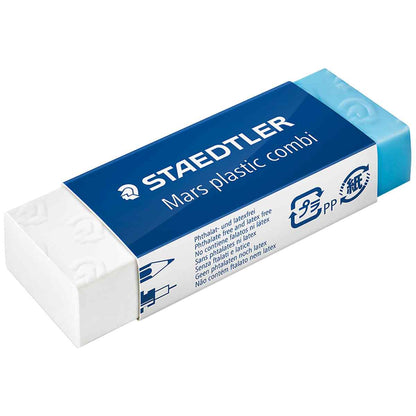 STAEDTLER Radiergummi für Tinte + Bleistifte blau/weiß
