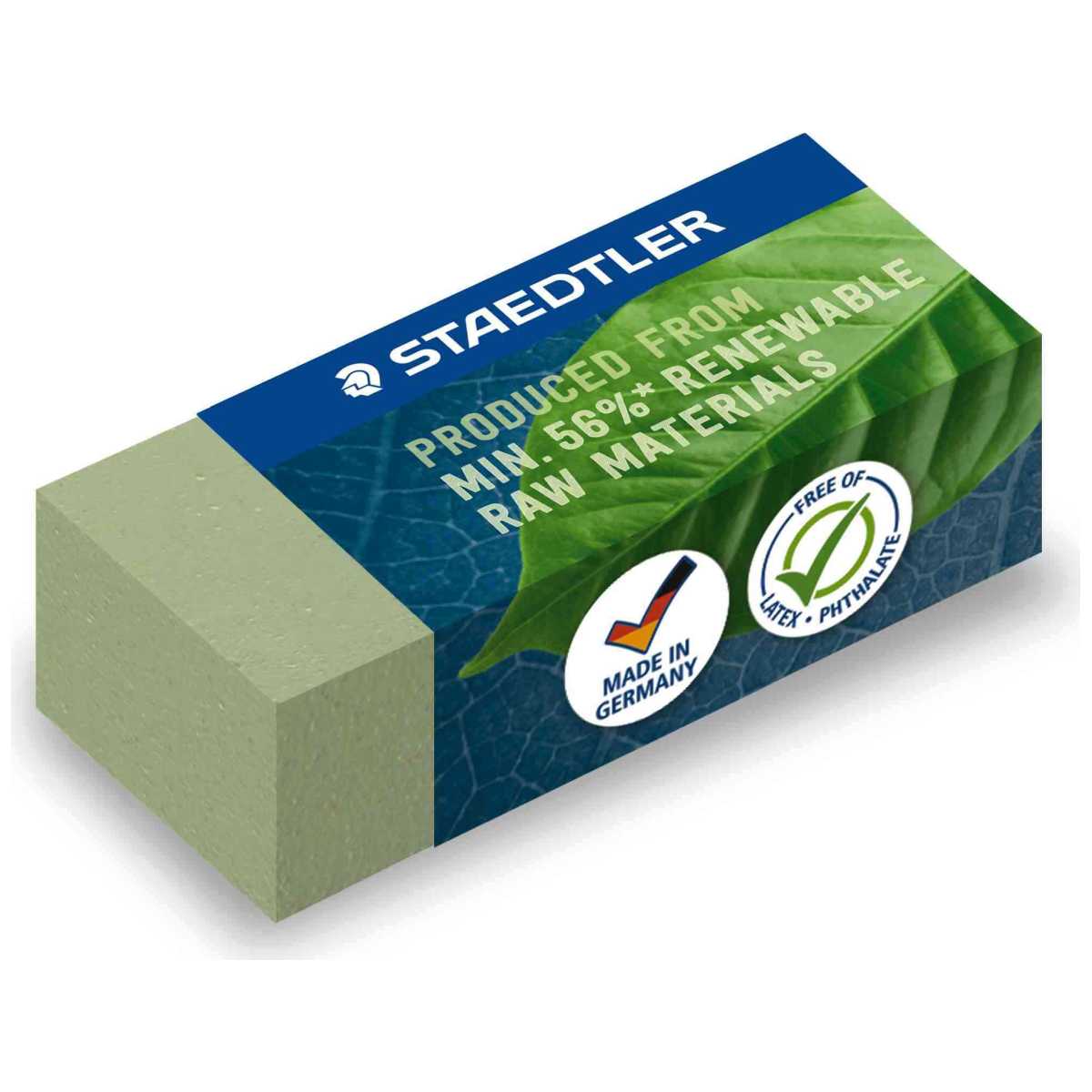 STAEDTLER Radiergummi 43 x 19 x 13 mm olivgrün aus 56% nachw. Rohstoffen