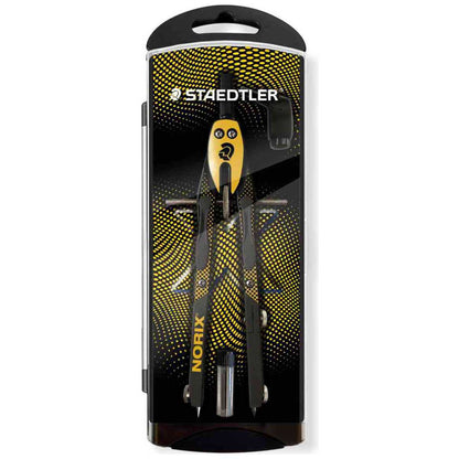 STAEDTLER Zirkel Set NORIX 555 gelb + Minen + Adapter