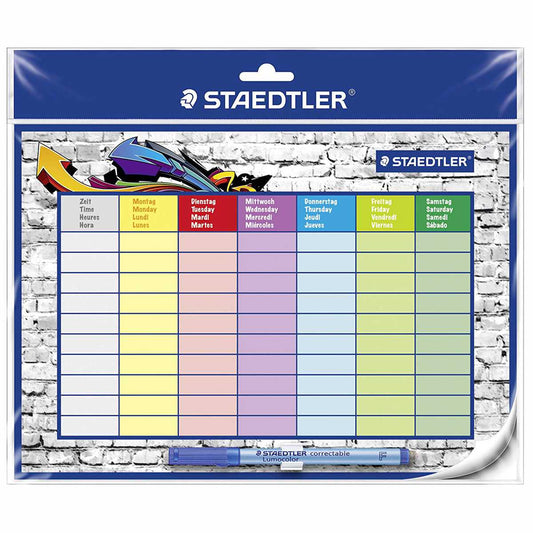 STAEDTLER Stundenplan 641 SP2 abwischbar incl. Folenstift F