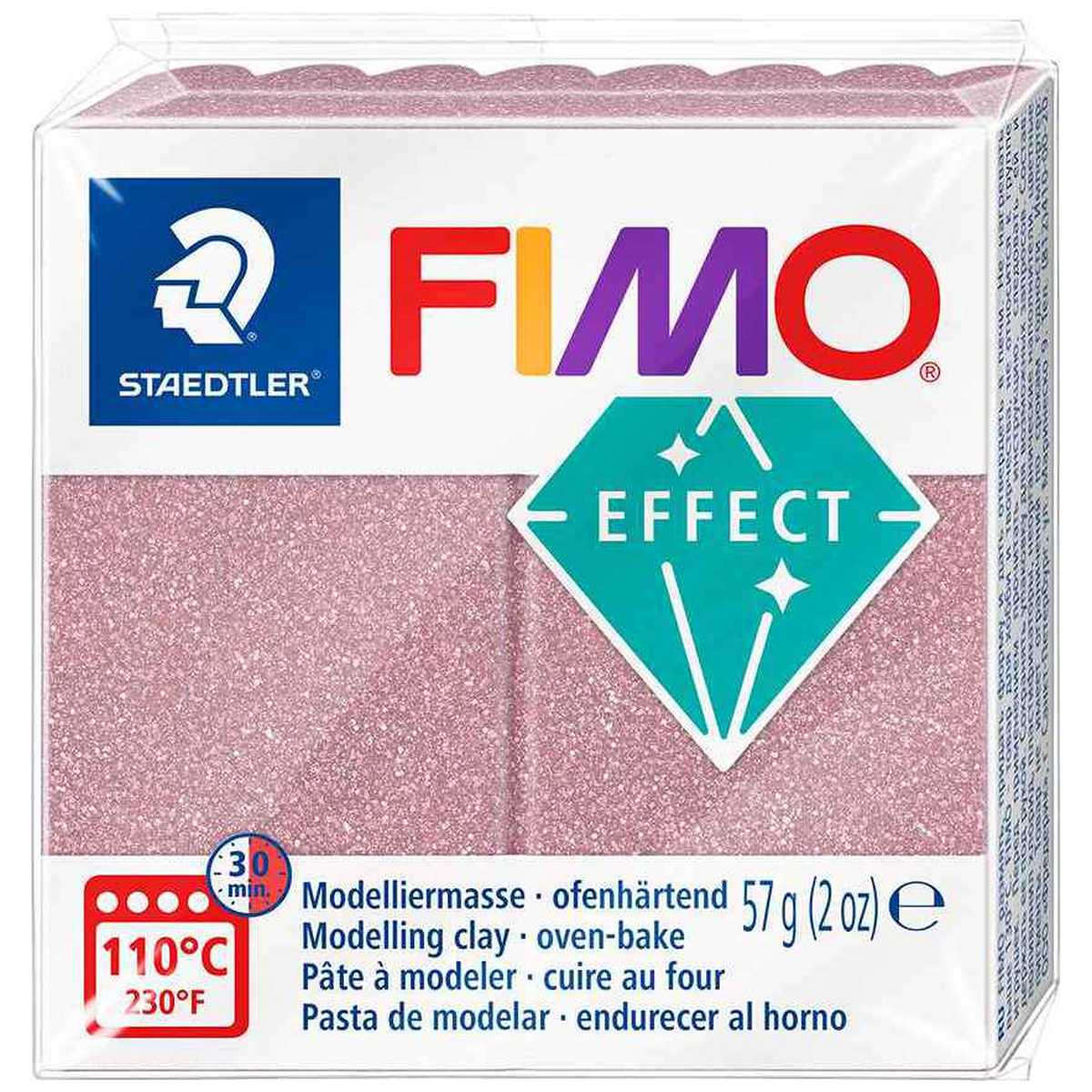 STAEDTLER Modelliermasse Fimo effect 57g 8010-212 rose gold glitter