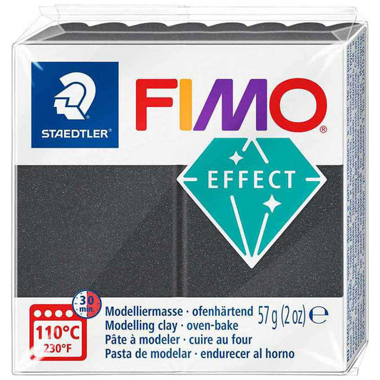 STAEDTLER Modelliermasse Fimo effect 57g 8010-91 stahl grau metallic