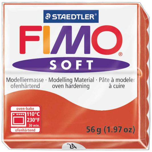 STAEDTLER Modelliermasse Fimo soft 57g 8020-24 indischrot