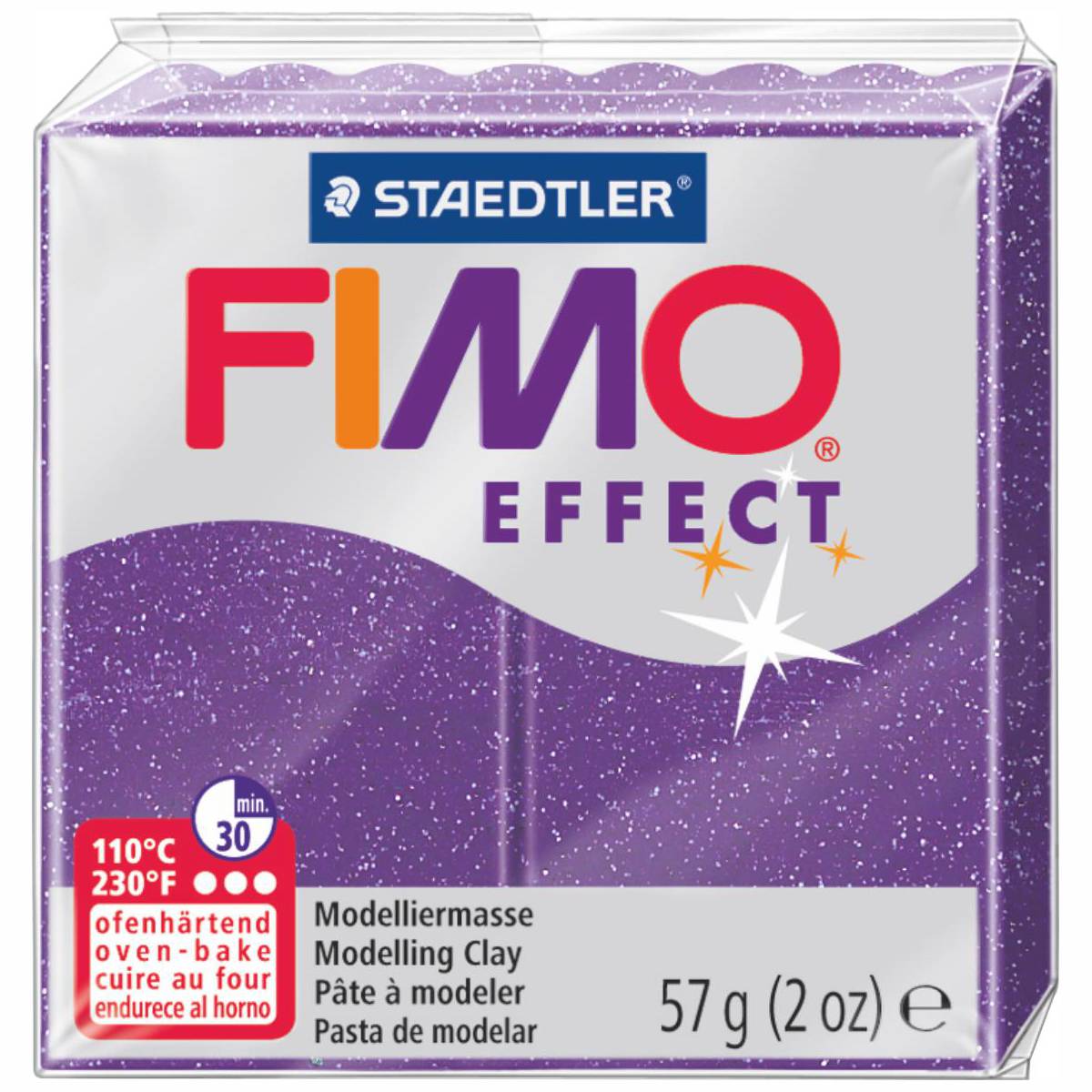 STAEDTLER Modelliermasse Fimo effect 57g 8010-602 lila glitter
