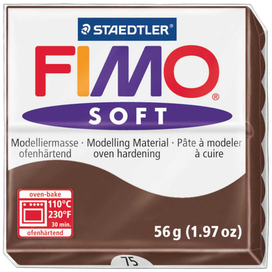 STAEDTLER Modelliermasse Fimo soft 57g 8020-75 schokolade