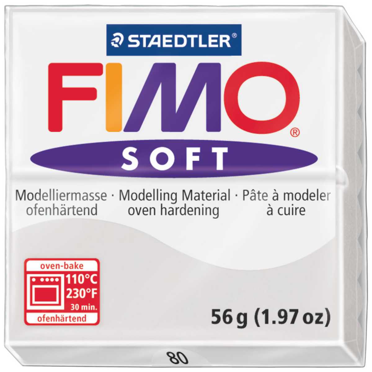 STAEDTLER Modelliermasse Fimo soft 57g 8020-80 delphingrau