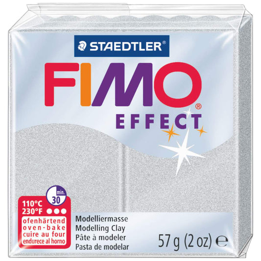 STAEDTLER Modelliermasse Fimo effect 57g 8010-81 silber metallic