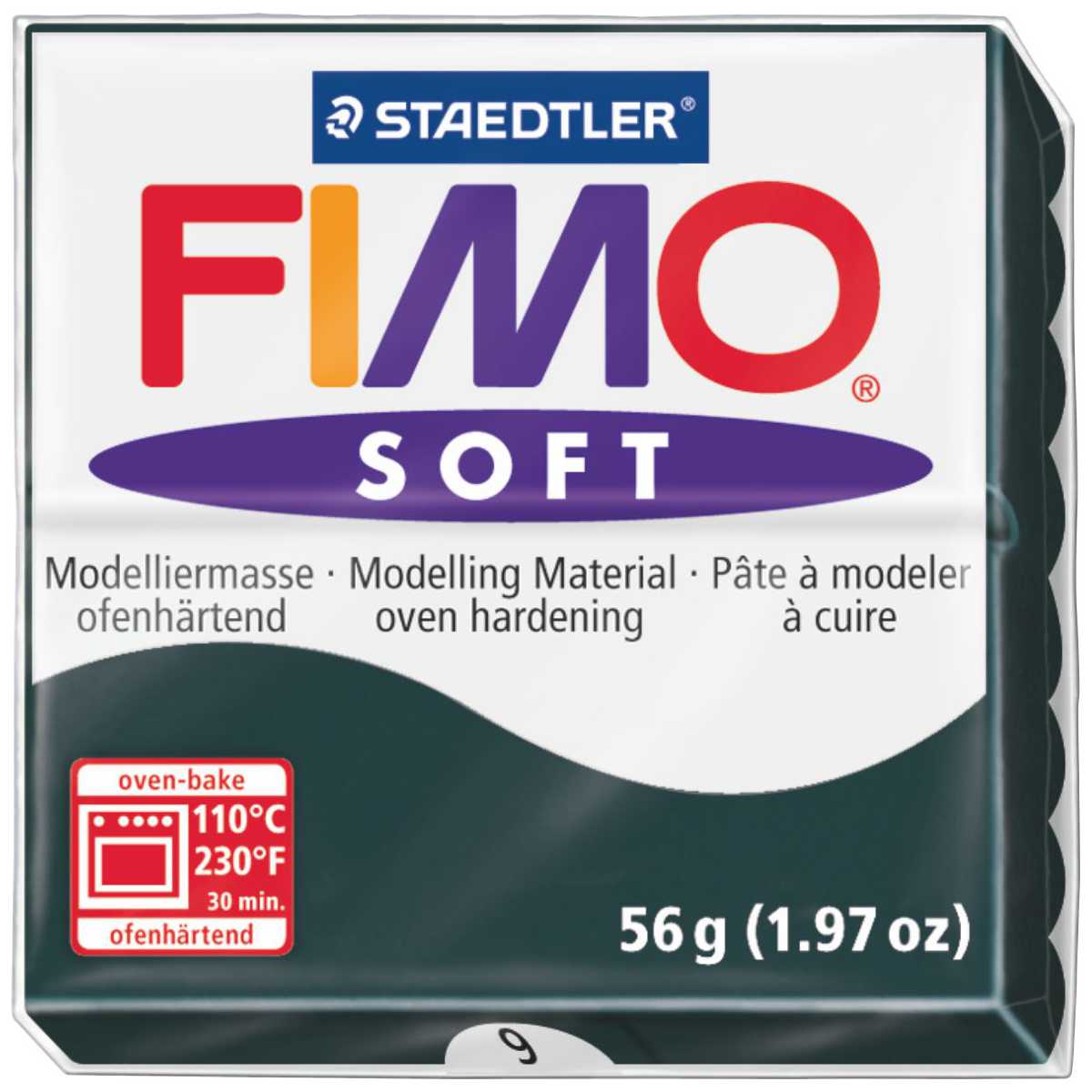 STAEDTLER Modelliermasse Fimo soft 57g 8020-9 schwarz