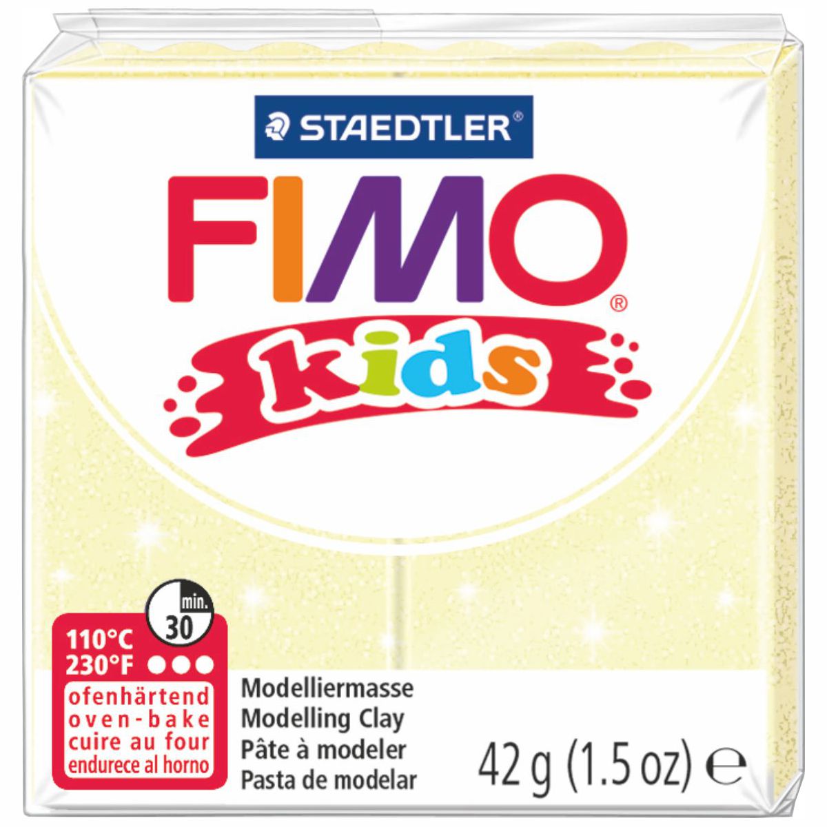 STAEDTLER Modelliermasse Fimo kids 42g 8030-106 perlglanz gelb