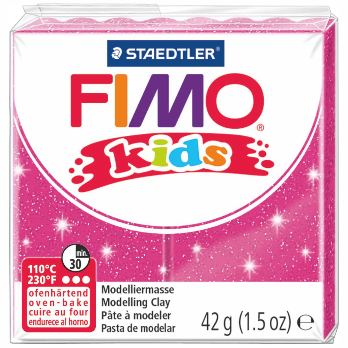 STAEDTLER Modelliermasse Fimo kids 42g 8030-262 glitter pink