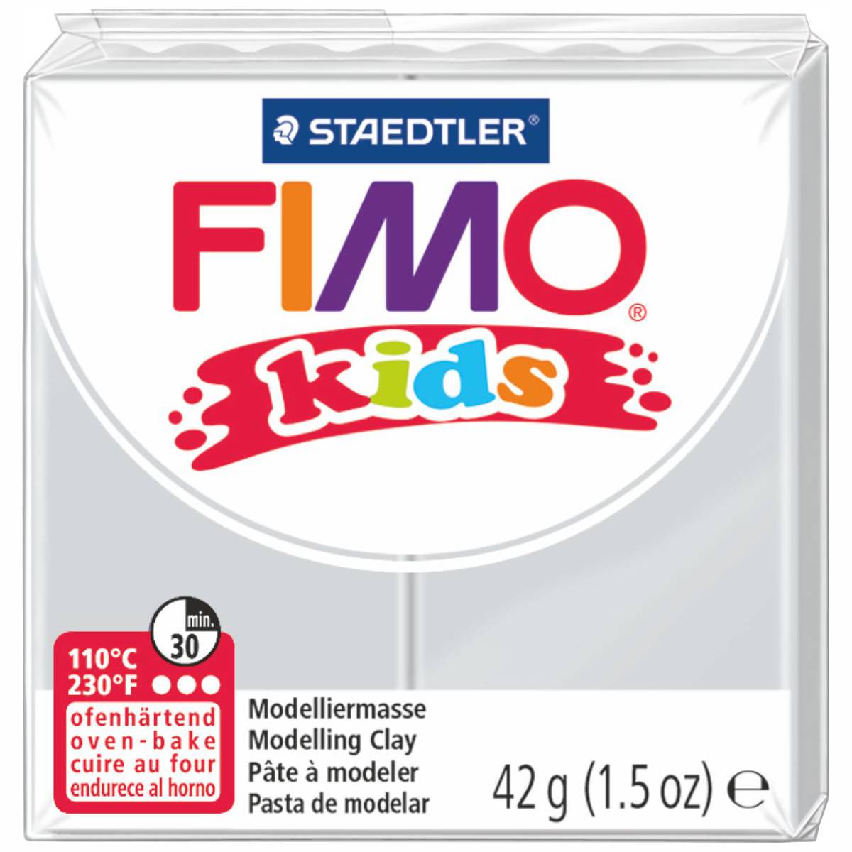 STAEDTLER Modelliermasse Fimo kids 42g 8030-80 hellgrau