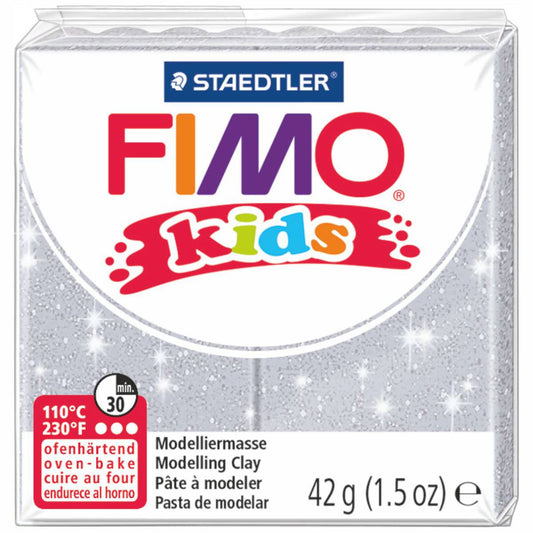STAEDTLER Modelliermasse Fimo kids 42g 8030-812 silber glitter