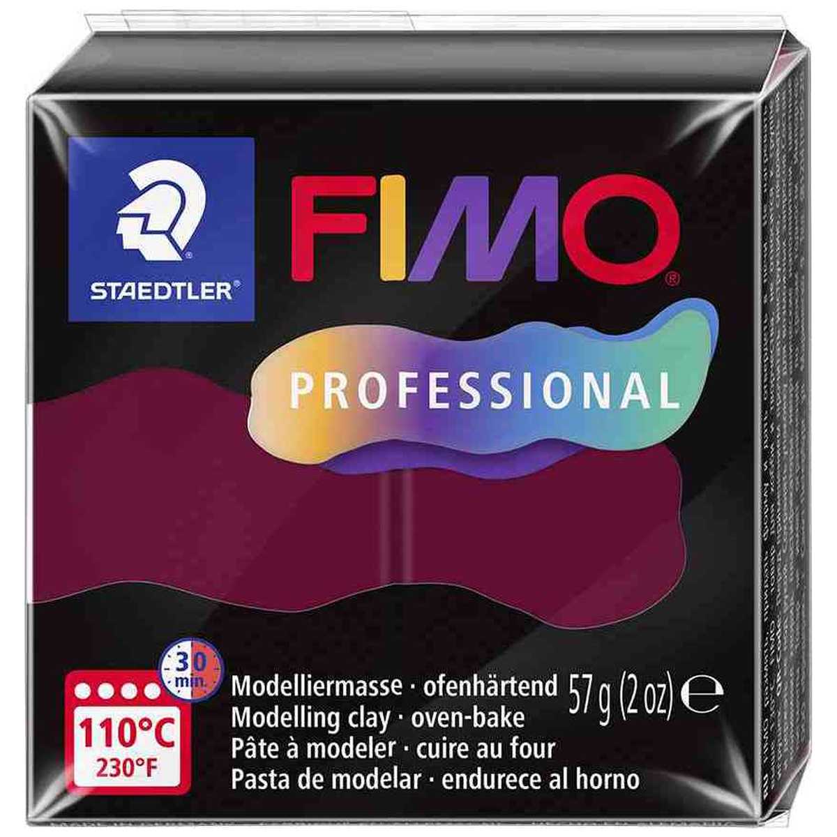 STAEDTLER Modelliermasse Fimo prof. 57g 8040-23 bordeaux