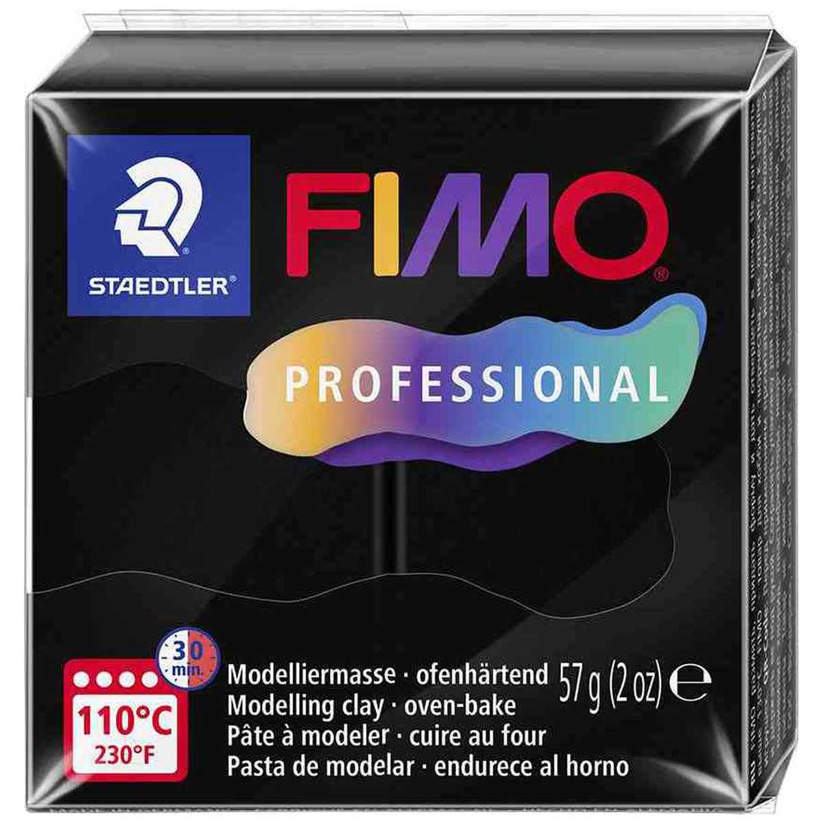 STAEDTLER Modelliermasse Fimo prof. 57g 8040-9 schwarz