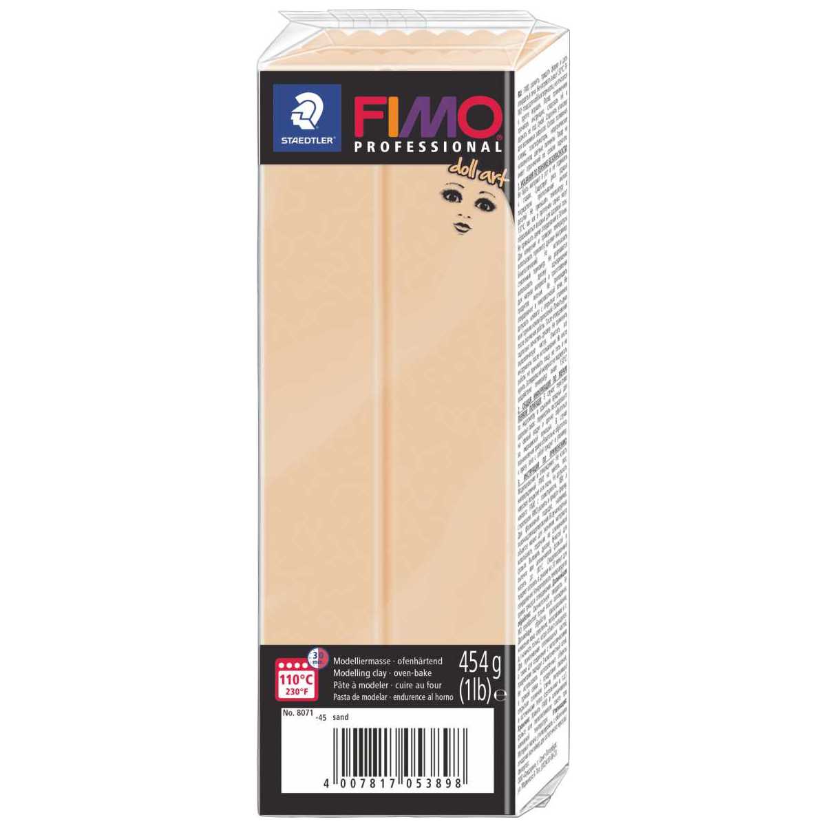 STAEDTLER Modelliermasse Fimo professional Doll Art 454g sand opak 8041-45