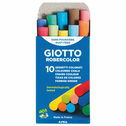 GIOTTO / LYRA Tafelkreide rund 10mm farbig bunt 10 Stück, Länge 80mm