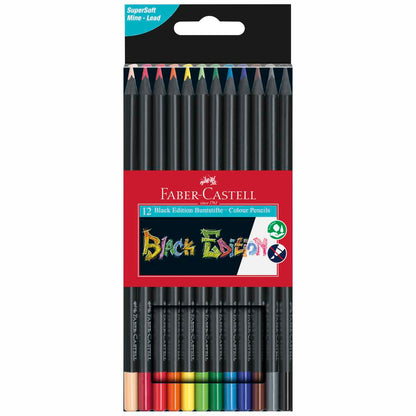 FABER CASTELL Farbstifte Black Edition 12 Farben