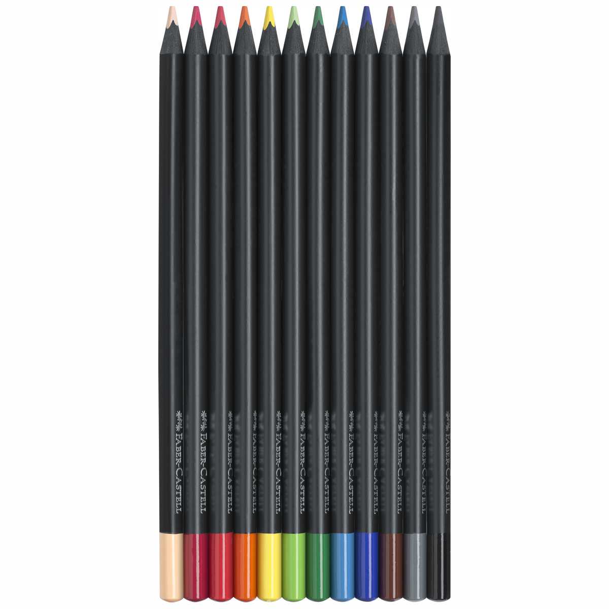FABER CASTELL Farbstifte Black Edition 12 Farben