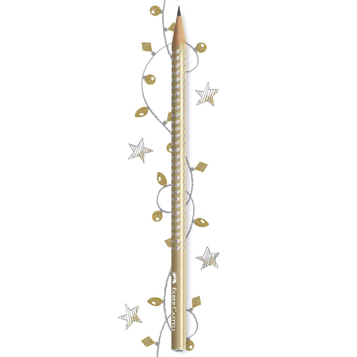 FABER CASTELL Bleistift Grip Sparkle Pearl gold