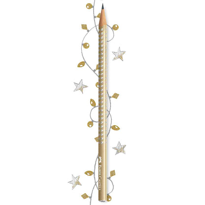 FABER CASTELL Bleistift Grip Sparkle Pearl gold
