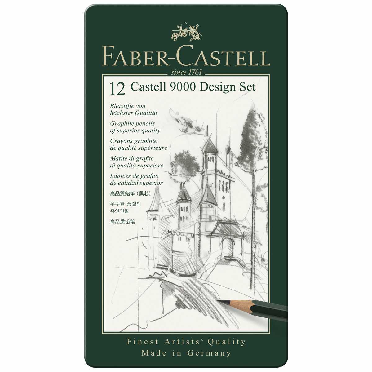 FABER CASTELL Bleistift ART Set 119064 12 Stück 5B-5H
