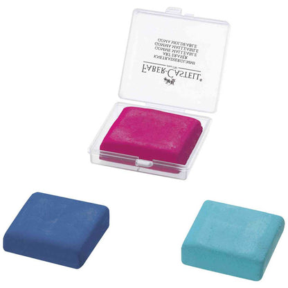 FABER CASTELL Knetradiergummi ART ERASER Trend 3 Stück blau bromeere türkis