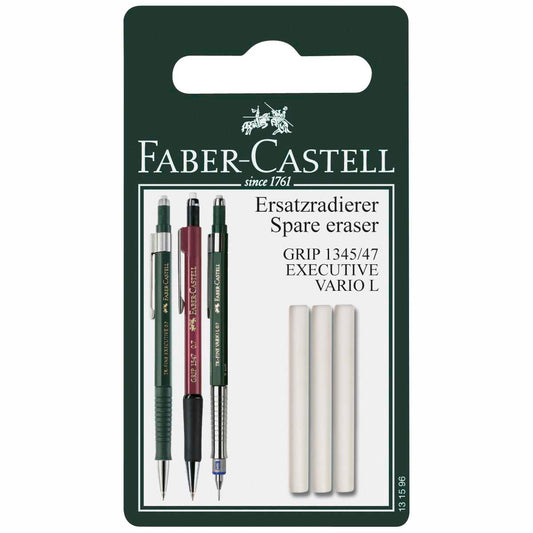 FABER CASTELL Ersatzradierer für Grip 1345 / 1347, 3 Stüc