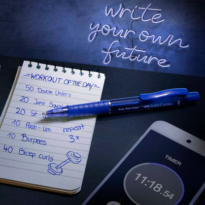 FABER CASTELL Kugelschreiber POLY BALL View XB admiral blue - blau