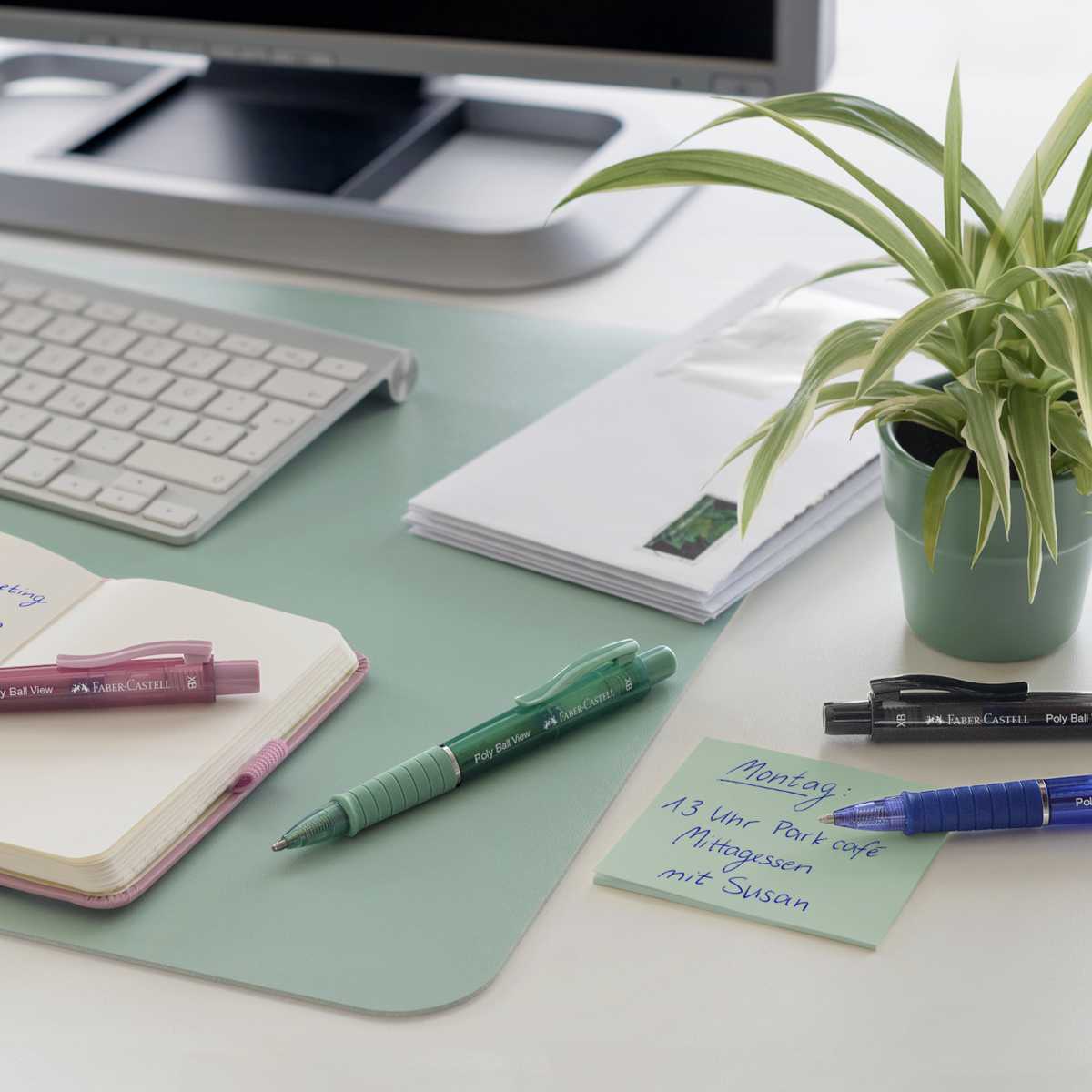 FABER CASTELL Kugelschreiber POLY BALL View XB admiral blue - blau